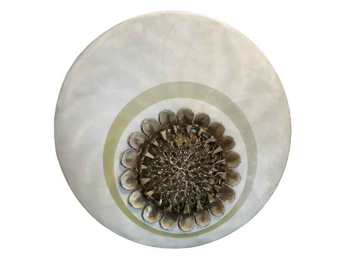 Studio Davico - Circular chromed metal panel, 60's (1 of 3)