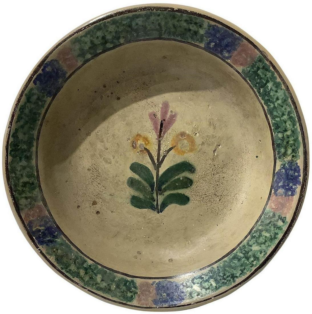 Caltagirone majolica plate,  Sicily, early 20th century (1 of 1)