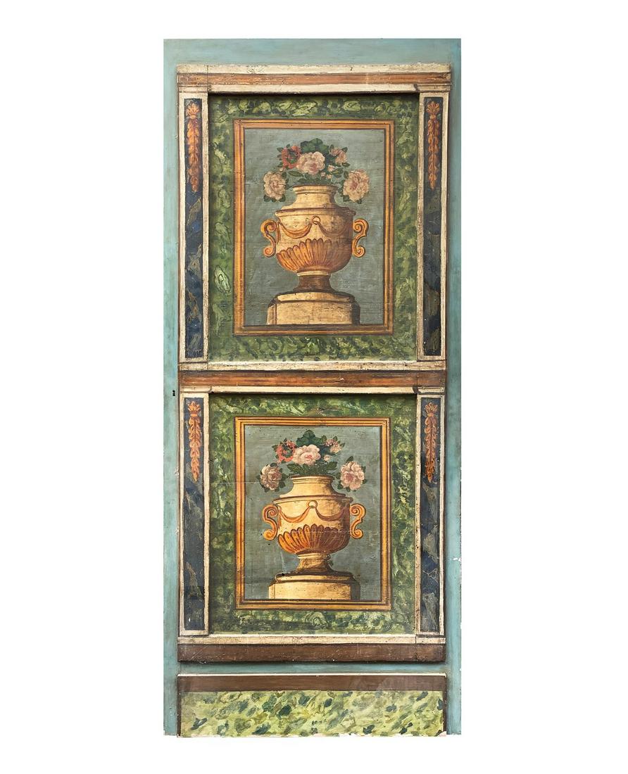 Lacquered door assembled with 18th century panels, XVIII Century (1 of 4)