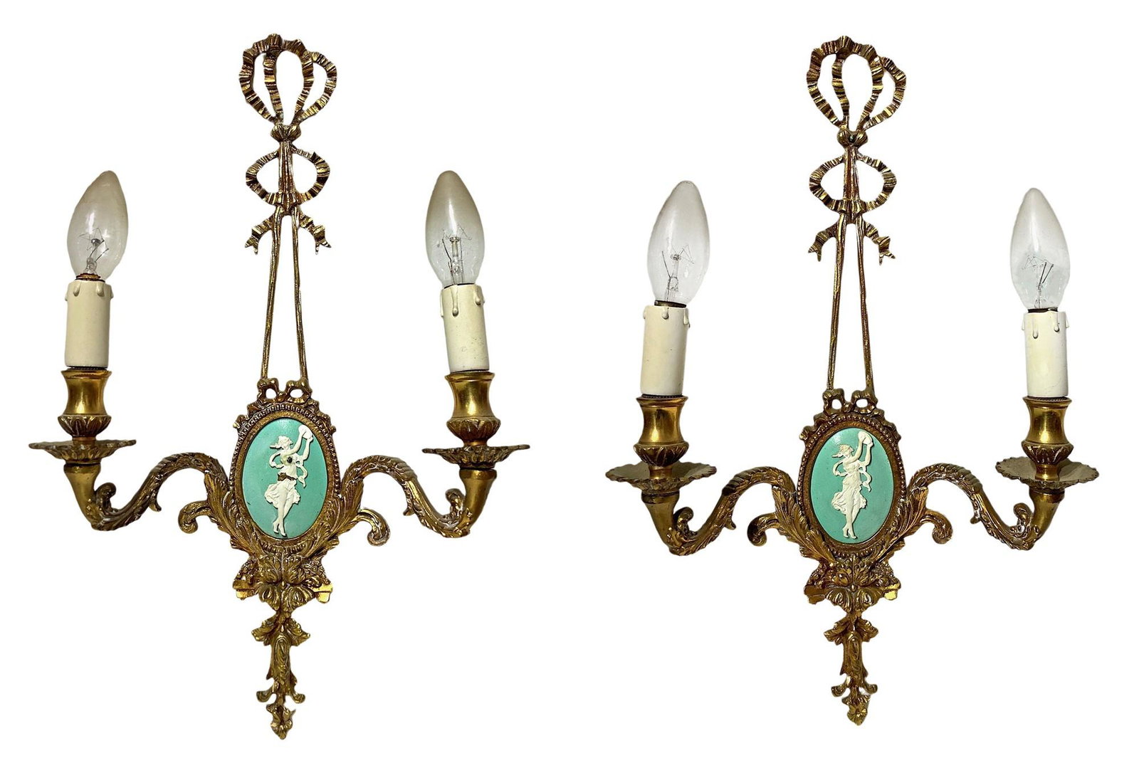 N. 2 Appliques with two lights, 20th century (1 of 10)