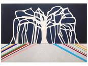 Renato Mambor (Roma 1936-Roma 2014)  - Branches-roots, 1990