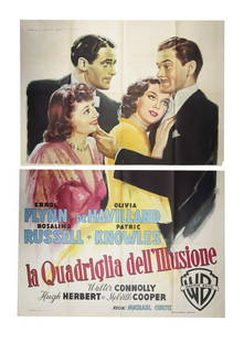 Luigi Martinati - Poster ''The Quadrille of Illusion'': offset printing 140cm x 200cm First Italian edition 1951