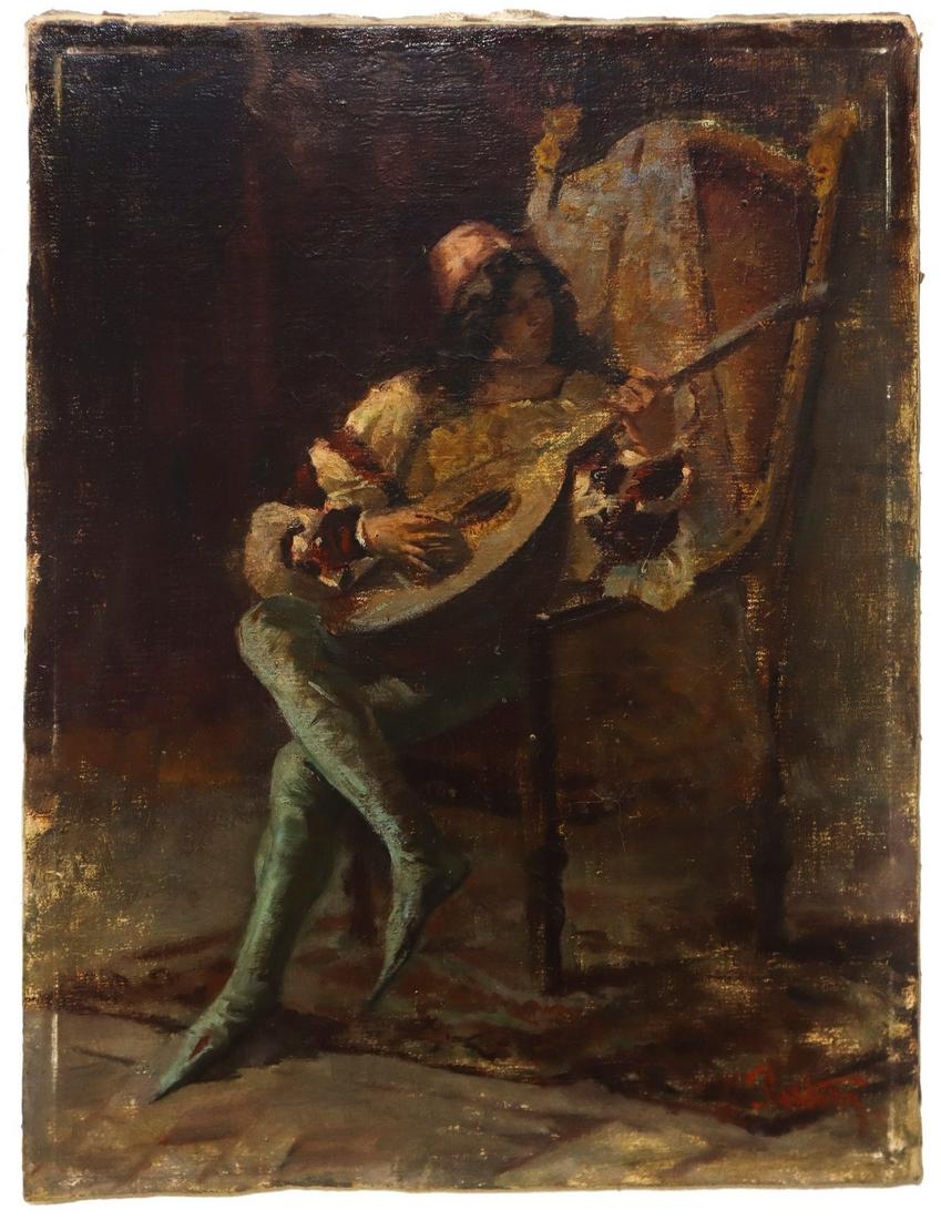 Lute player, Late 19th century (1 of 3)