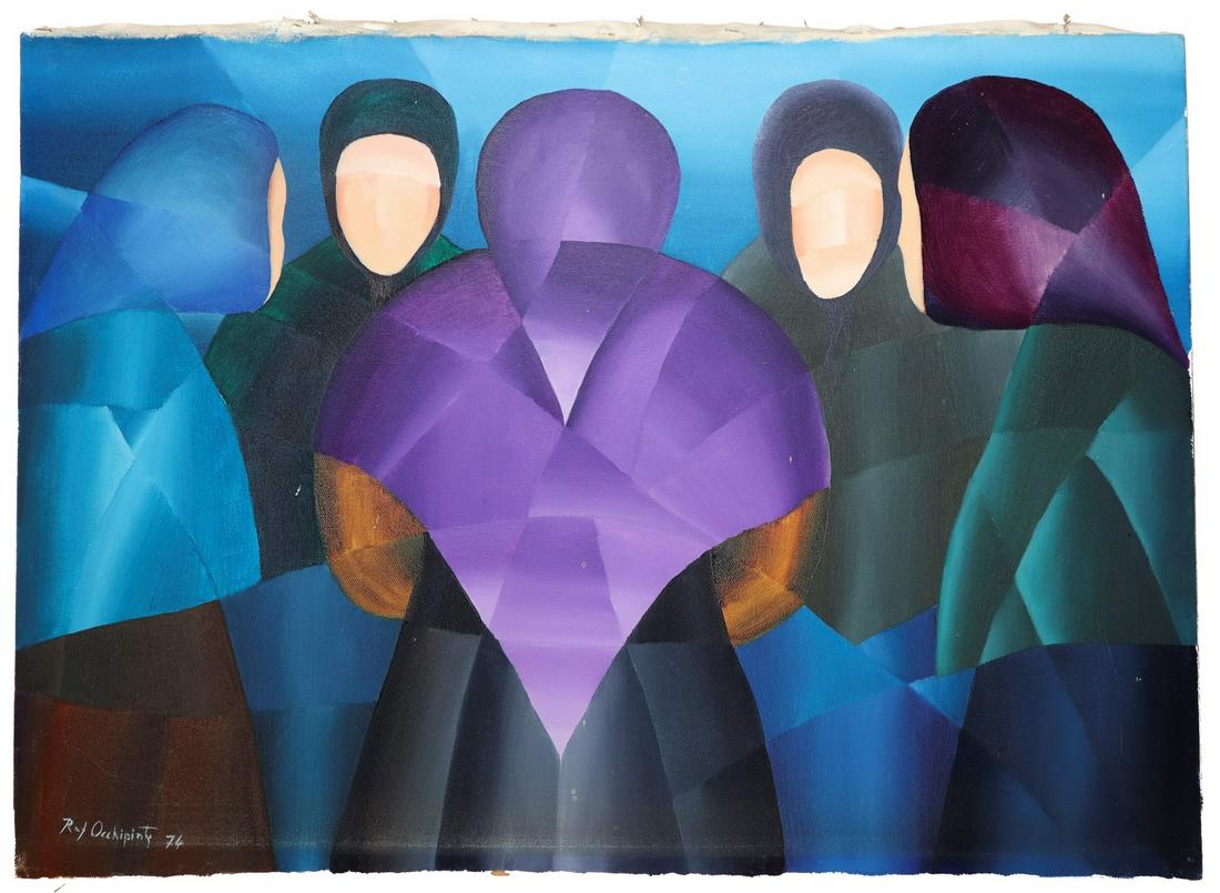 Raf Occhipinti (Comiso 1933)  - Women with shawls (1 of 4)