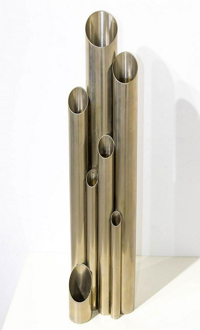 Decorative element with chromed rods., 70's. (1 of 2)