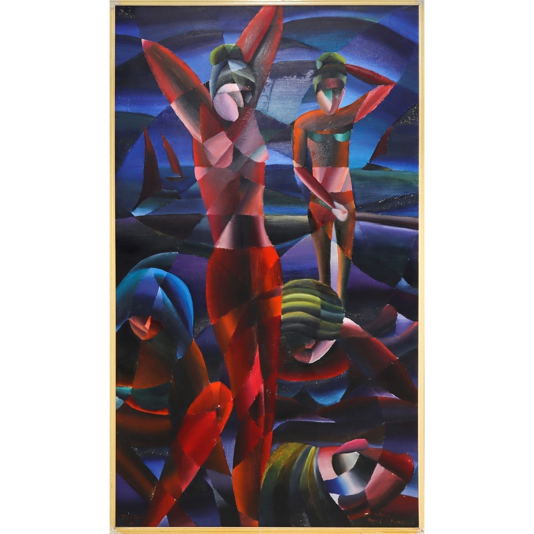 Raf Occhipinti (Comiso 1933)  - Bathers of Piavaro, 1968 (1 of 4)
