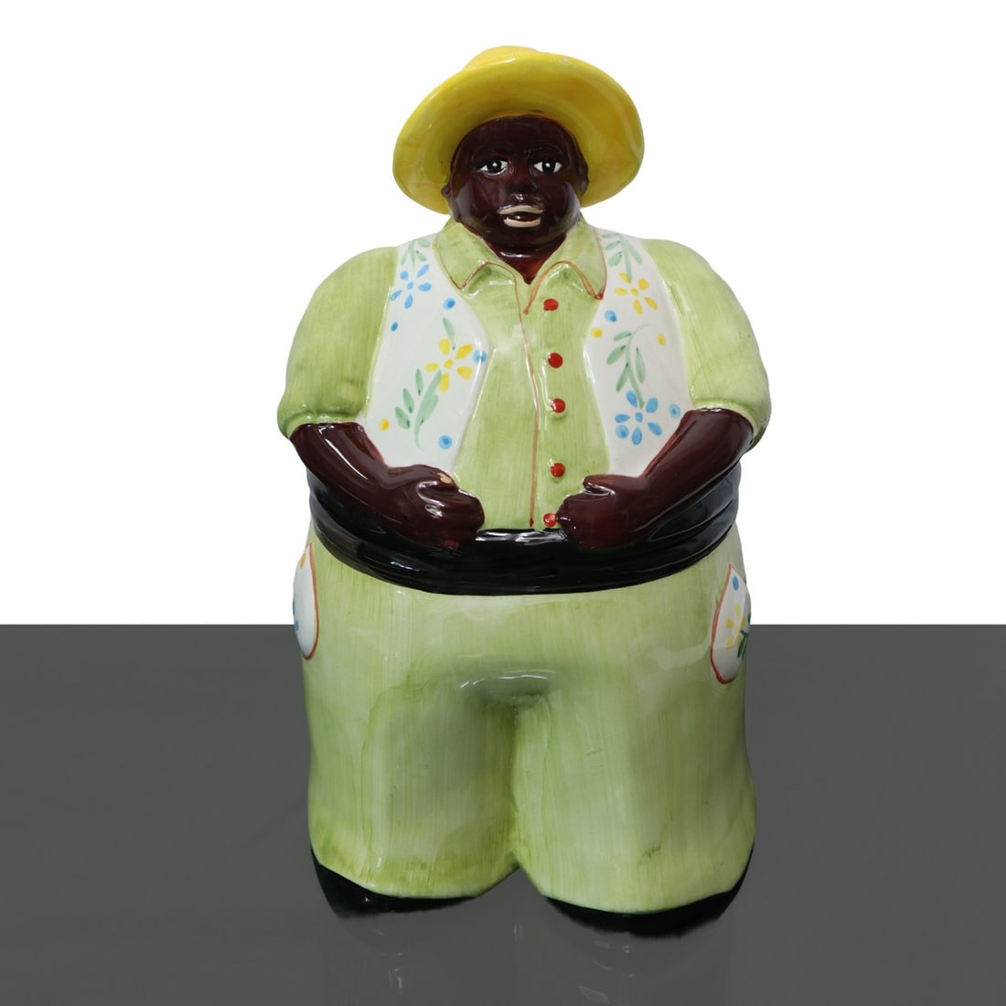 Villa d'Este - Black biscuit jar with green Venchi dress (1 of 5)