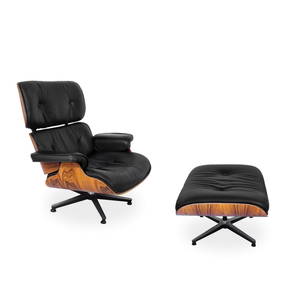Charles e Ray Eames per Vitra (copia da) - Lounge chair & Ottoman armchair (armchair and pouf), 60s (1 of 5)