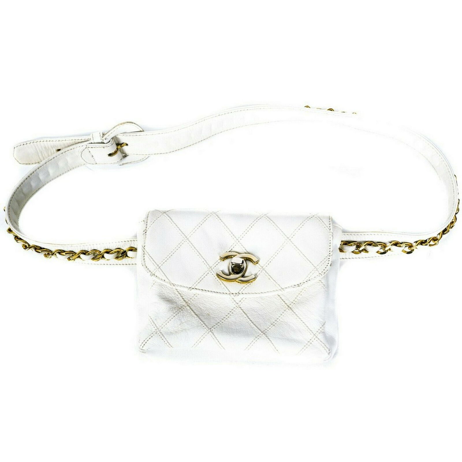 chanel fanny pack white