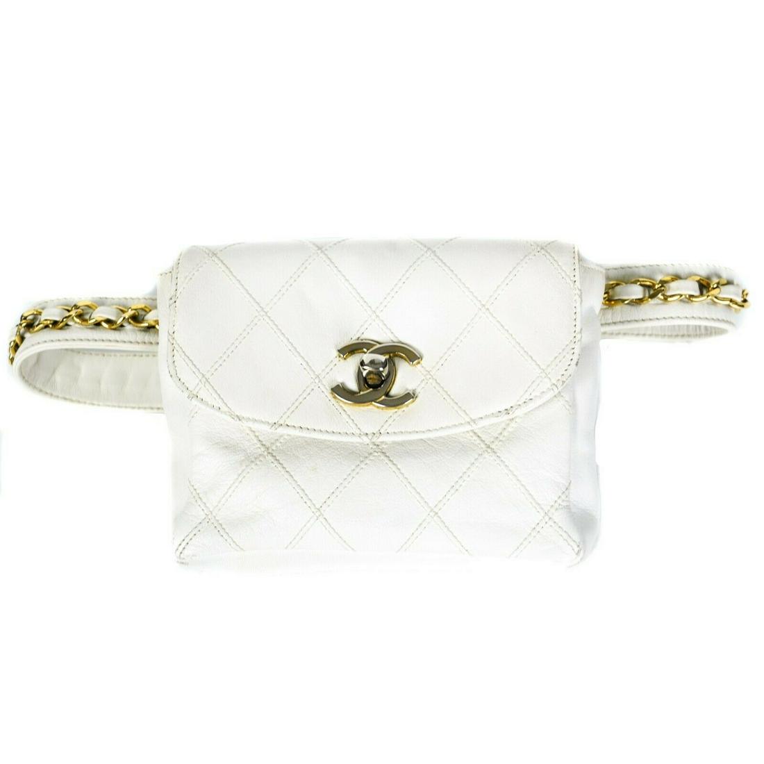 Chanel white belt bag new arrivals