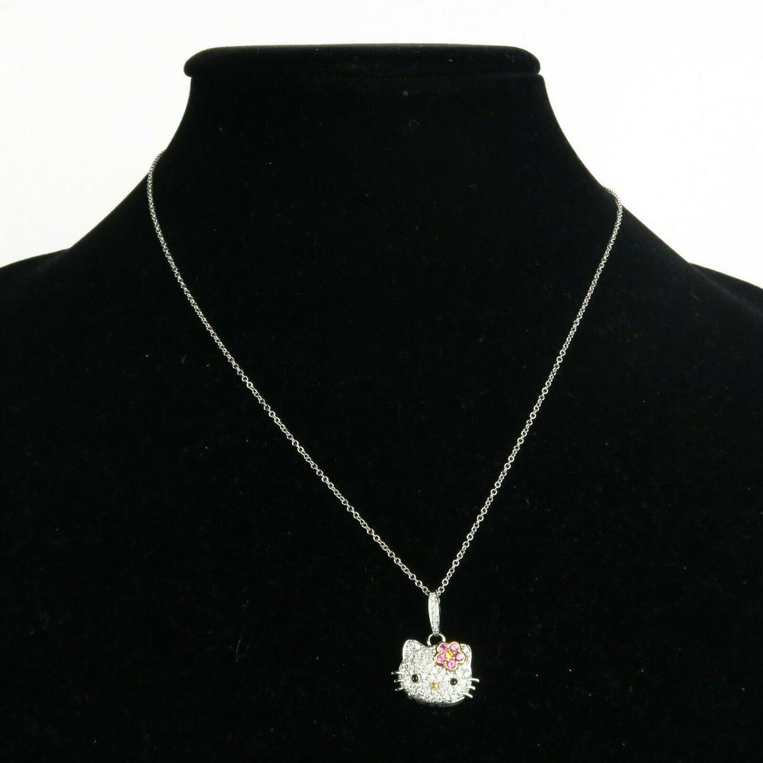 Kimora Lee Simmons - Hello Kitty Diamond Necklace: Kimora Lee Simmons - Hello Kitty Diamond Necklace Sanrio 18K White Gold Details: - Hello Kitty diamond charm - chain - item #SPIT127 Condition: Excellent Condition - gently used light wear throughout,