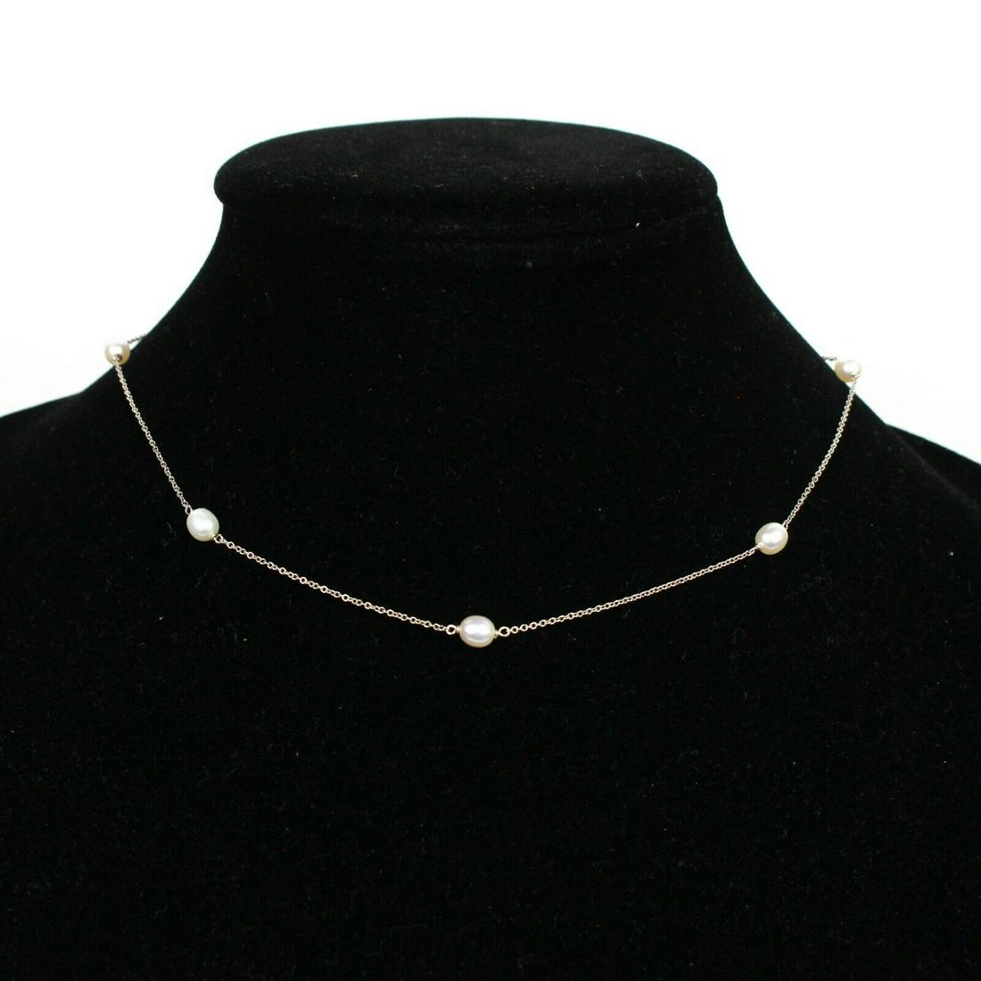 Tiffany - Elsa Perretti Pearl Necklace Sterling Silver: Tiffany - Elsa Perretti Pearl Necklace Sterling Silver - Pearls By the Yard Details: - pearls - includes dustbag - item #CK2-23 Measurements: Length: 16.25” / 41 cm Condition: Excellent Conditio