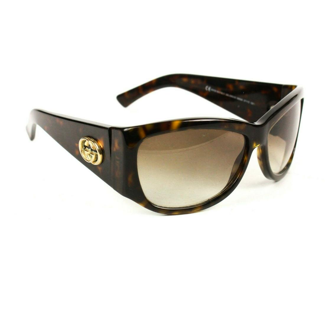 Gucci GG Sunglasses - Brown Tortoise - 2953: "Gucci GG Sunglasses - Brown Tortoise - 2953 Details:- GG logo- brown tortoise print- item #LBER2Condition: Good Condition - gently usedlight wear throughout100% Authentic with a full money back guara