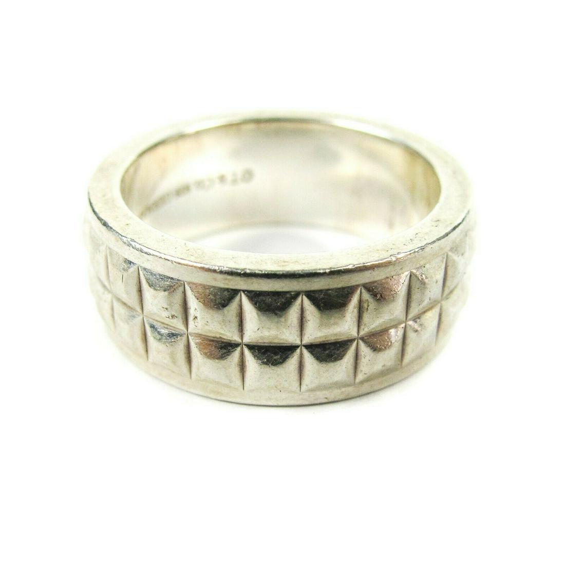 Tiffany - Stud Ring - Sterling Silver - Double Row -: Tiffany - Sterling Silver Ring - Double Row Studs - Size 7 Color: Silver Size: US 7 Material: Sterling Silver ------------------------------------------------------------ Details: - studded design - i