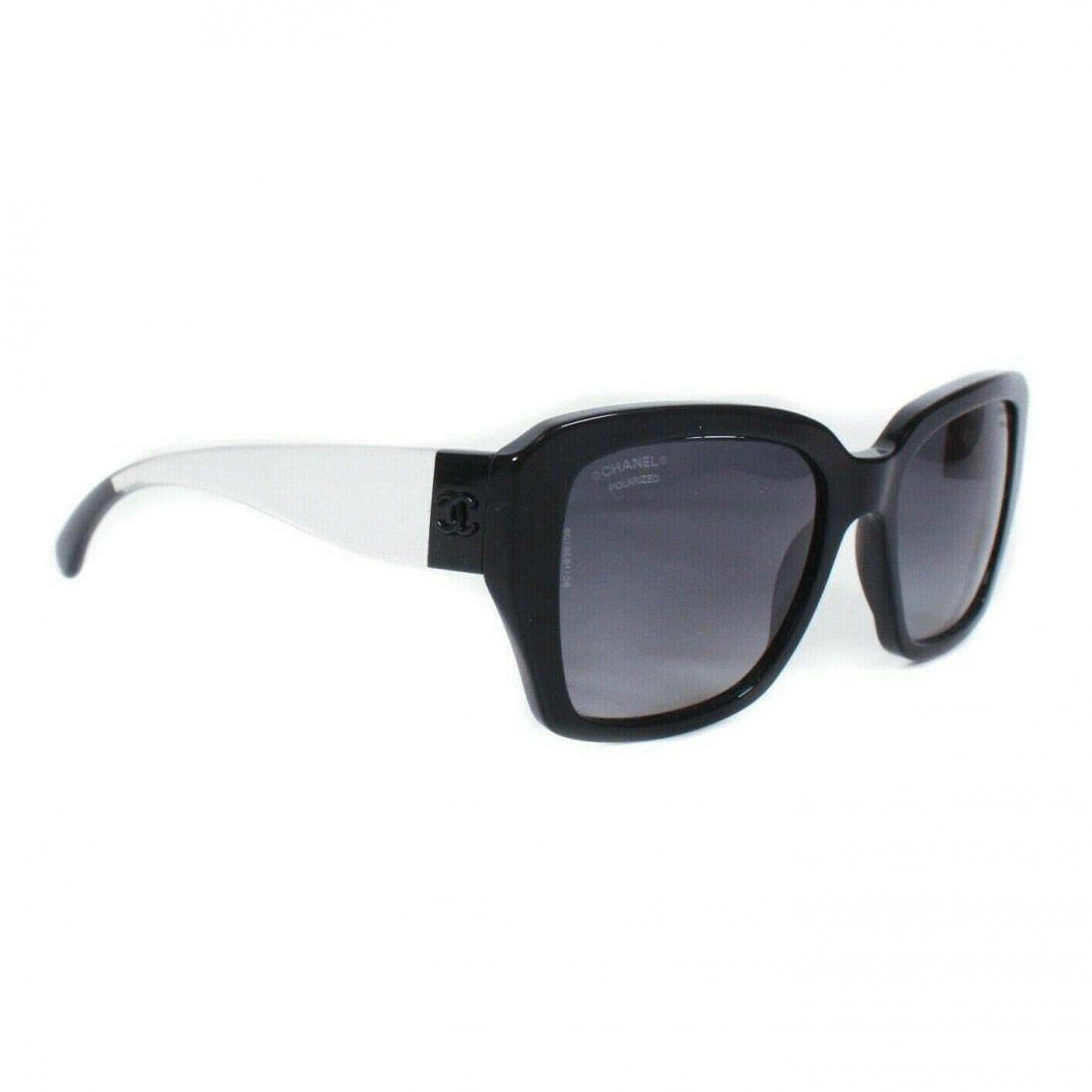 Chanel - Rectangle Sunglasses - CC Detail: Chanel - Rectangle Sunglasses - CC Detail - Black and Clear - Acrylic Color: Black and Clear ------------------------------------------------------------ Details: - Rectangle Frames - Made in Italy - 