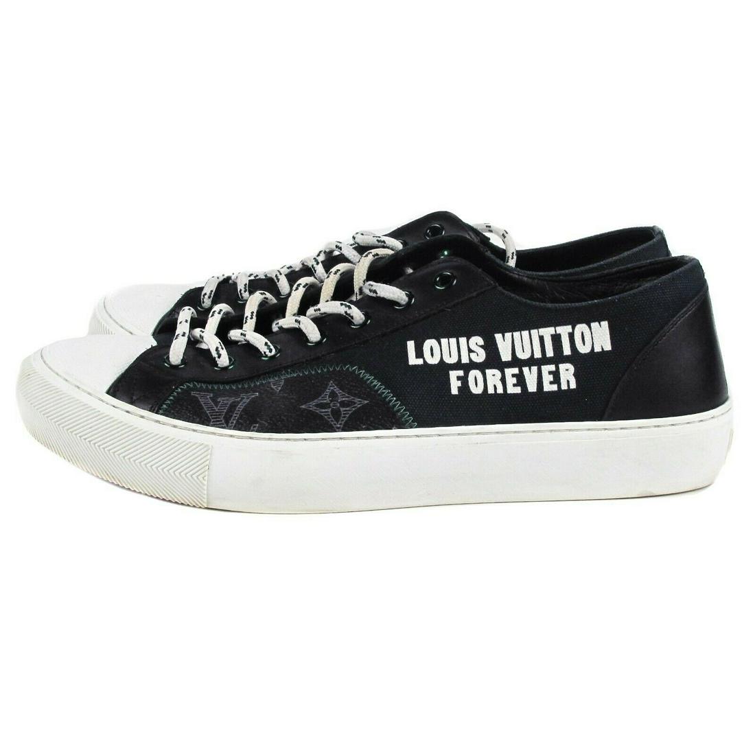 Louis Vuitton - Forever Tattoo Sneakers - Women: Louis Vuitton - Forever Tattoo Sneakers - Low Top - Monogram Print Size: US 8 - IT 7 Color: Black Material: Canvas - Leather ------------------------------------------------------------ Details - Loui