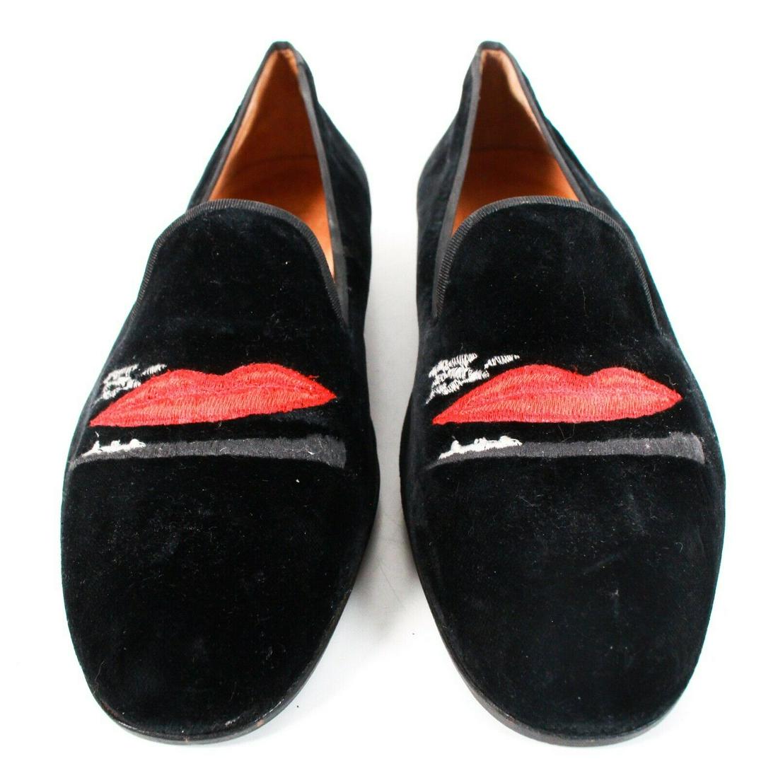 Stubbs & Wootton - Loafers - Men: Stubbs & Wootton - Loafers - Men's Size: Fits like a US 10.5 Color: Black Material: Velvet ------------------------------------------------------------ Details: - Embroidered - Made In Spain - item # 