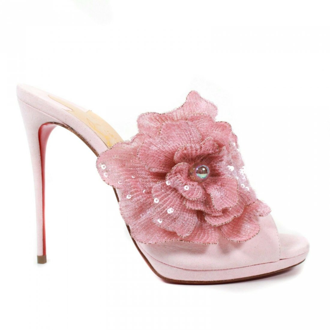 Louboutin hotsell flower heels