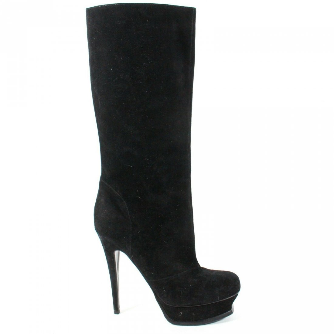 Yves Saint Laurent - Suede Platform Slip-on Boots -US 8: Yves Saint Laurent - YSL Platform Slip-on Heeled Boot Pumps Color: Black Size: US 8 - EU 38.5 Material: Suede ------------------------------------------------------------ Details: - platform soles - i