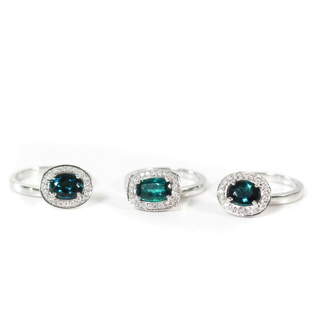 Sonia Bitton - Ring - Set of 3 Color: White Gold: Sonia Bitton - Ring - Set of 3 Color: White Gold Size: US 6.5 Material: 18K White Gold - Diamonds - Tourmaline ------------------------------------------------------------ Details: - 4 ctw of stones a