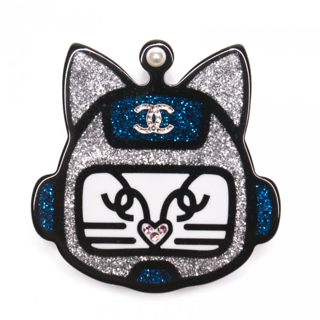Chanel - 2017 Super Rare Emoji Robot Cat Brooch Pin (1 of 4)