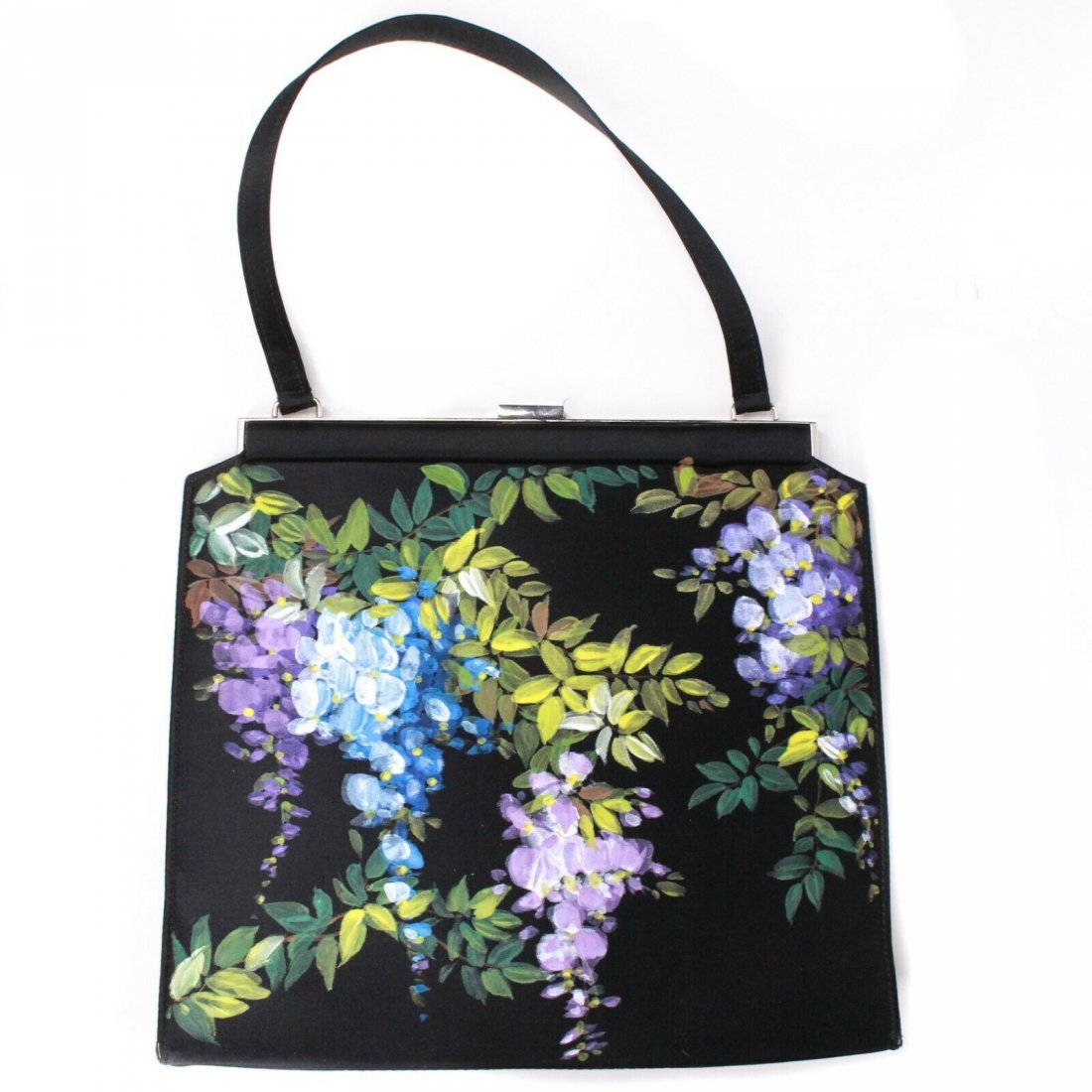 Dolce Gabbana - 90s Vintage Hand Painted Floral Handbag (1 of 4)