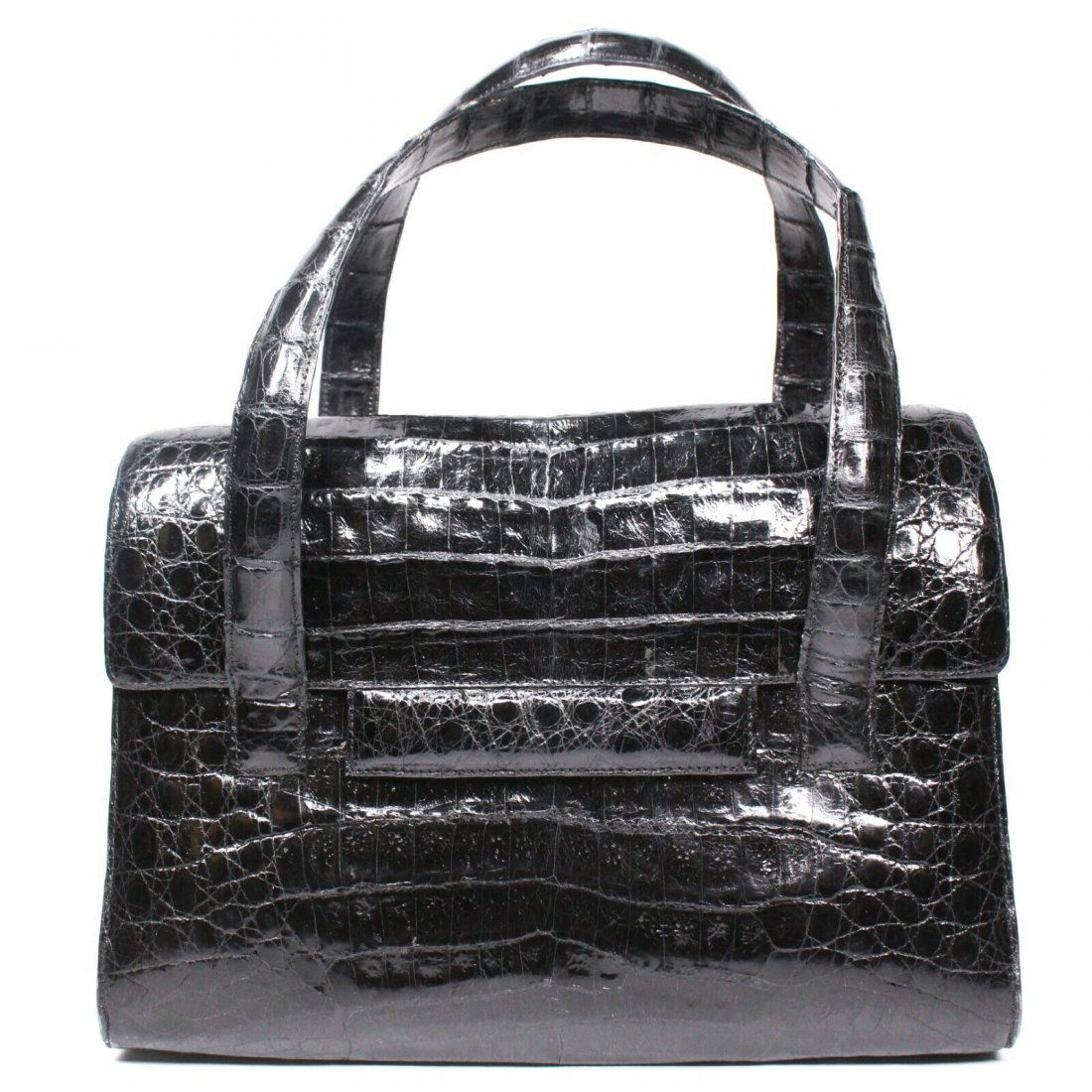 Nancy Gonzalez - Crocodile Tote - Black Leather - Mediu (1 of 4)
