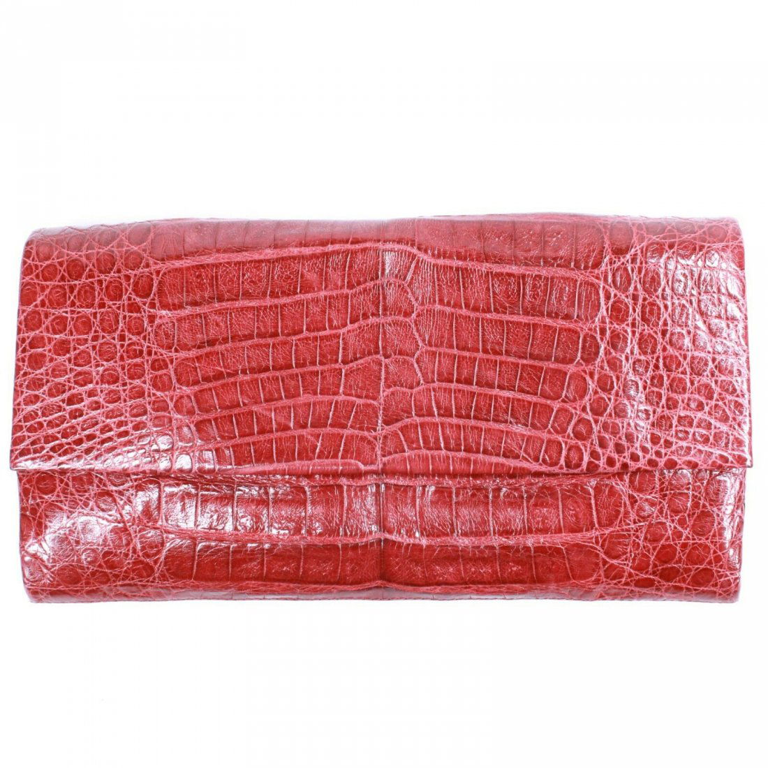 Nancy Gonzalez - Long Alligator Clutch Red (1 of 4)