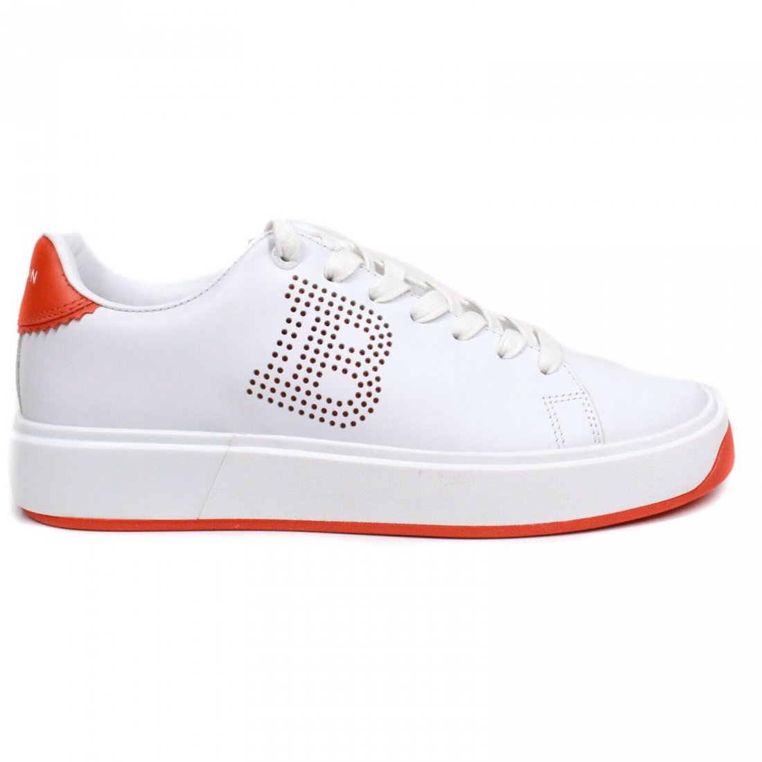 Balmain - Court B Logo Sneakers - White Red - US 7 - 37 (1 of 4)