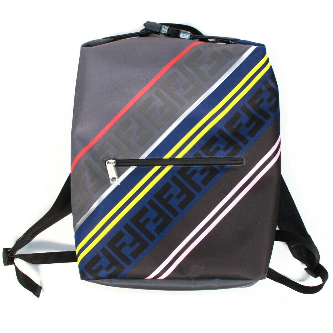 Fendi - New - Mens FF Logo Backpack - Grey Multicolor (1 of 4)