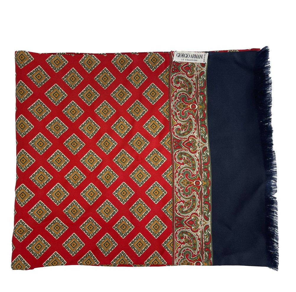 Ferragamo - Excellent - Paisley Oriental Floral Giraffe Deer Scarf - Blue - OS (1 of 8)