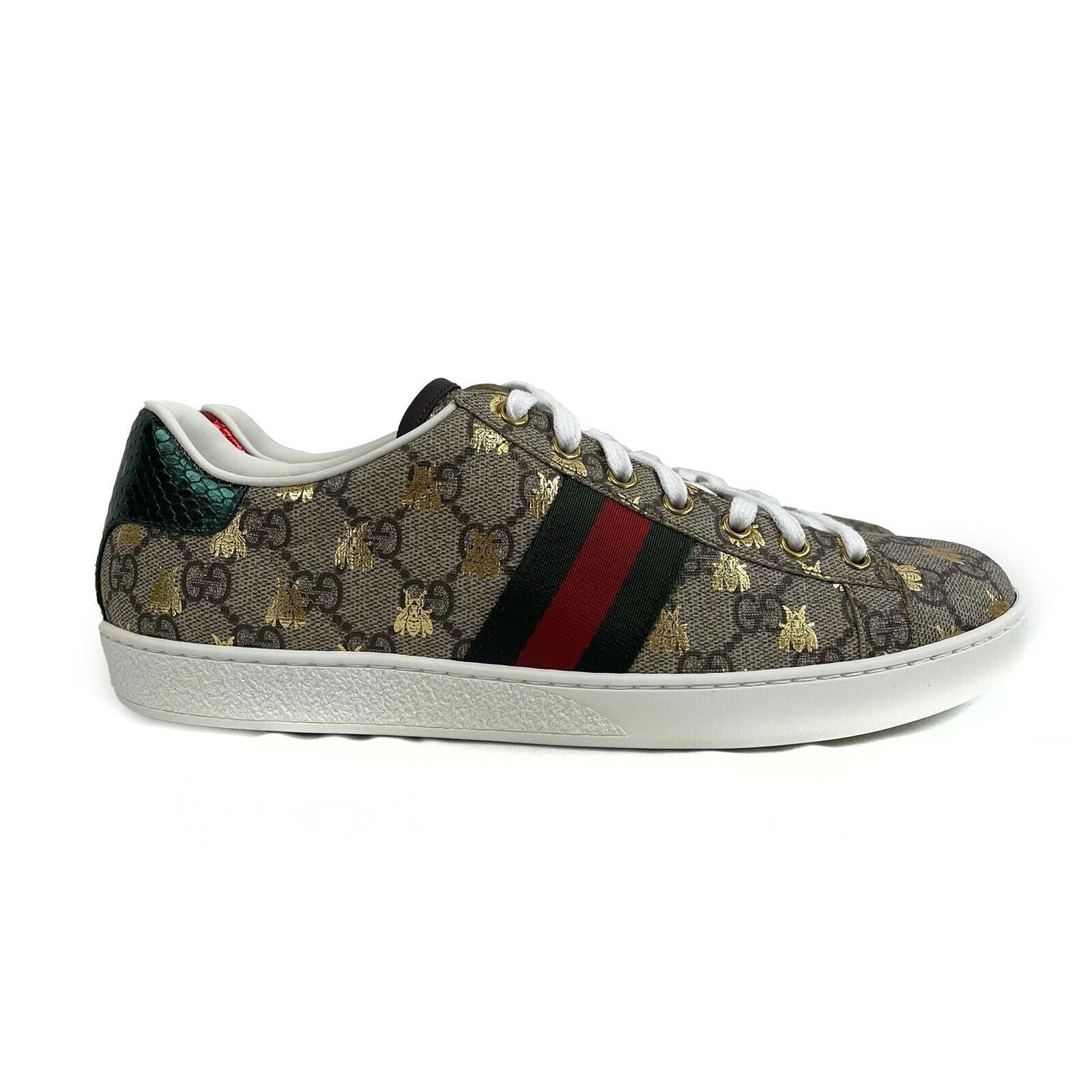 GUCCI - NEW Mens Ace GG Supreme Bees Sneakers Size 40 US 10 (1 of 9)
