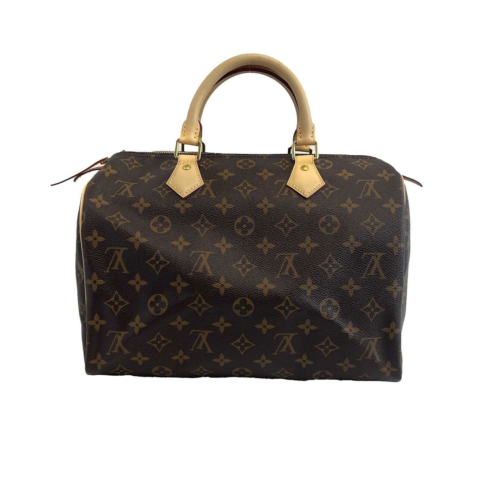 Louis Vuitton - New 30 Speedy - Brown / Beige Monogram Canvas Top Handle Bag (1 of 9)