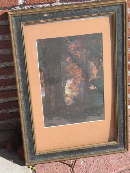 Framed Maxfield Parrish Print: Framed Maxfield Parrish Print