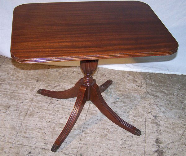 Mahogany Duncan Phyfe Revival Table: A good table in very good original condition. Circa 1920s. 12 x 24 top