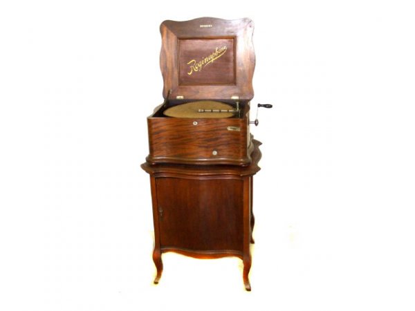 RARE REGINAPHONE DUAL Music Box Phonograph: A fine RARE Dual player. Circa 1880s. Phonagraph head, and Tin disc player. Sound fantastic!!! A rare item! Sale Provenance: 2003 $ 13,985 including premium to a private collector . NO RESERVE!