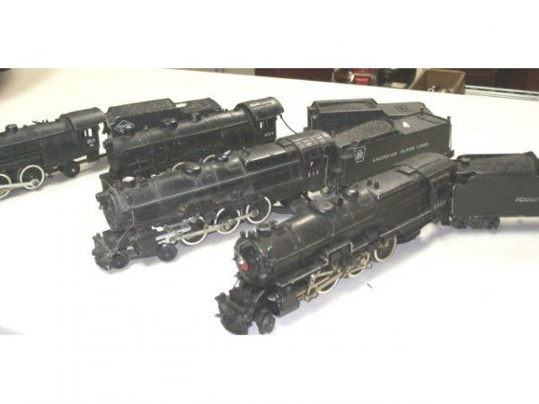 Lionel, American Flyer & Marx Train Lot: A fantastic LARGE collection, Lionel Engines: 8142 black metal, 2037 black metal,1120 black metal missing back wheels,1120 black metal, 249 black metal, 1001 plastic, 1668 grey metal, 1688 black metal
