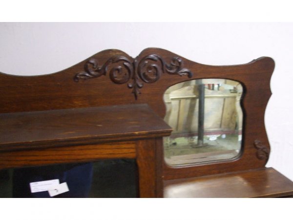 American Oak Side by Side Secretary Bookcase - 2