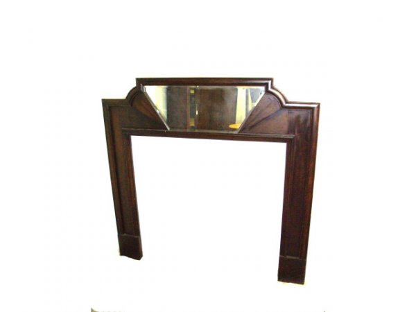 English Oak Deco Fireplace Mantel