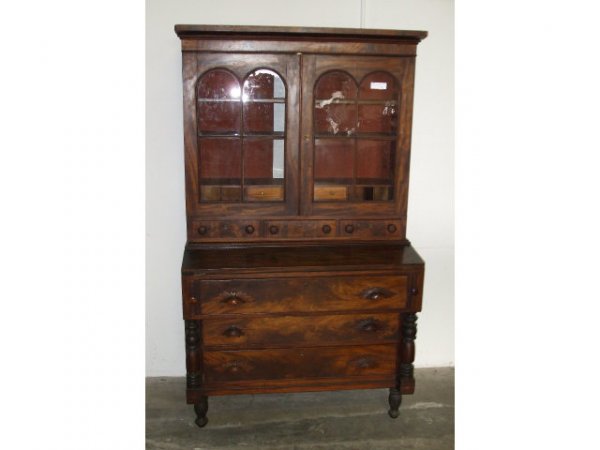 Fine Burled Walnut Plantation Desk