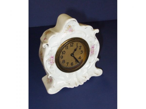 Porcelain Floral Decorated Clock