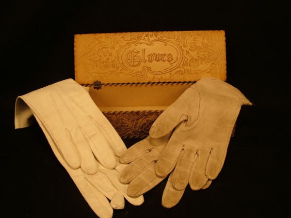 Fine Victorian Glove Box and Contents