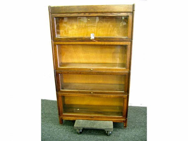 American Oak 4 Stack Lawyers Bookcase