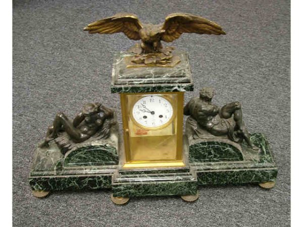 Fine French Clock with Figurals & Eagle