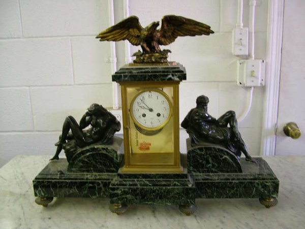 Fine French Clock with Figurals & Eagle - 2