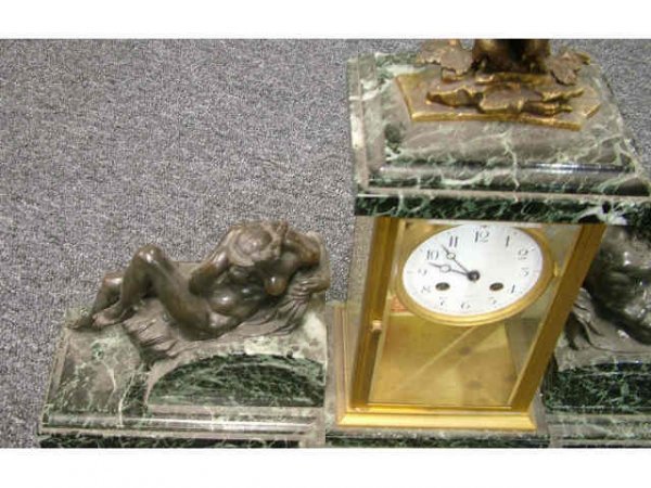 Fine French Clock with Figurals & Eagle - 4