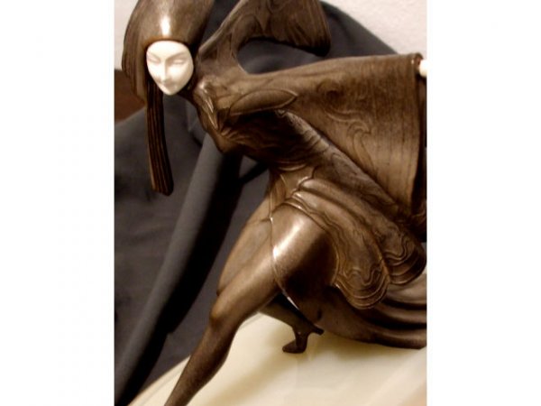 Fine Art Deco Gerdago Signed Bronze - 3