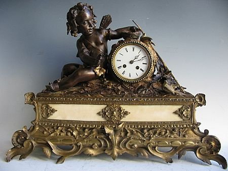 Fine French Figural Cherub Clock