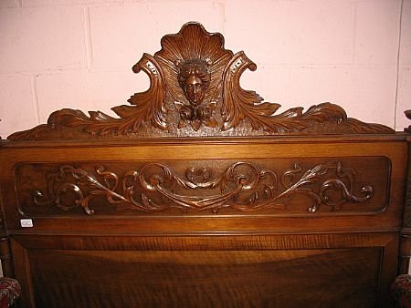Fine Carved Faces Entry Bench - 2