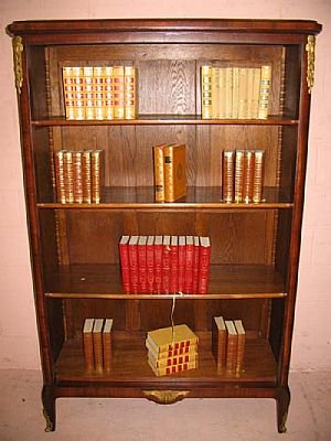 Fine Walnut Louis XVI Open Bookcase